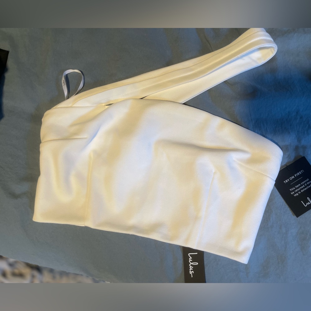 LULUS NEW WITH TAG - white crop top & pants set